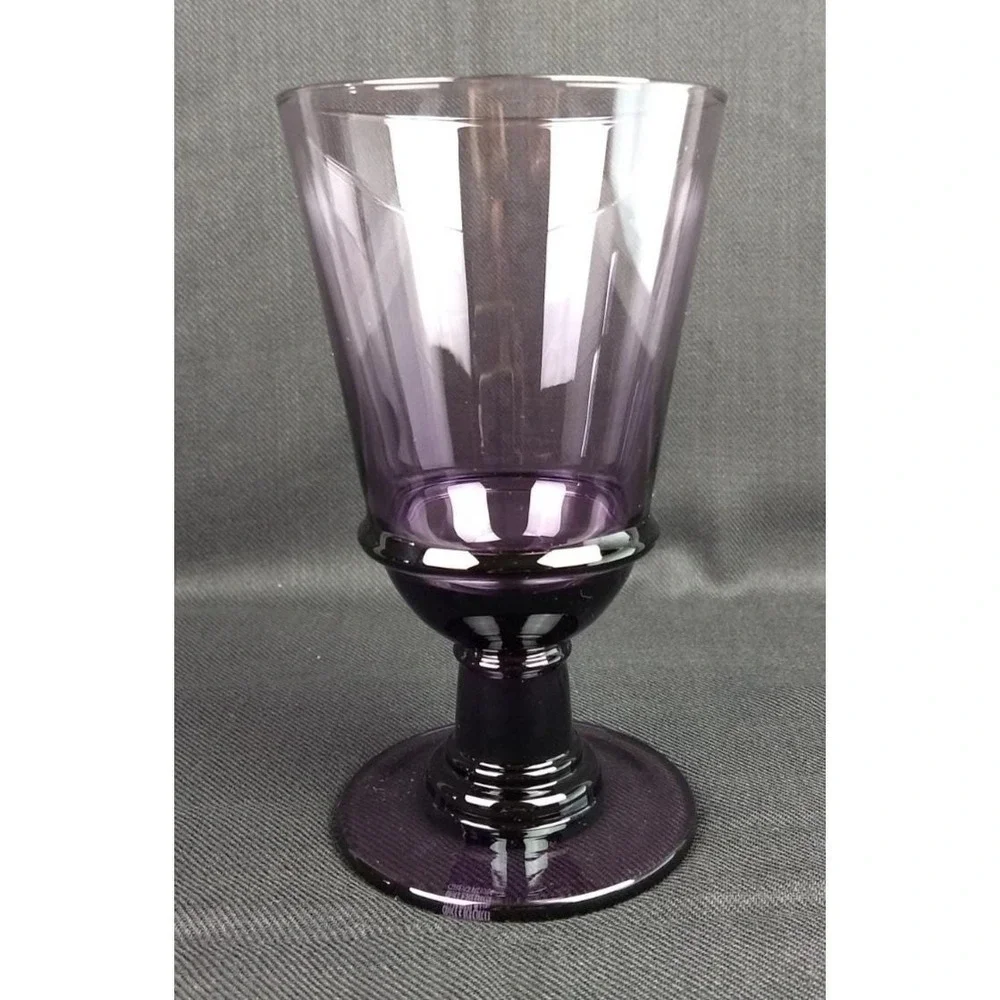Waterford Crystal Great Room Water Goblet Darjeeling Series Amethyst Purple Logo